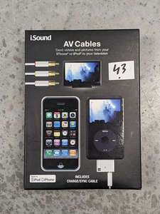 lot 43 image: iSound AV Cables For iPod Or iPhone - NEW