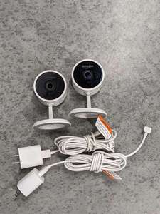 lot 61 image: Lot of 2 - Amazon PB04JL Cloud Cam Indoor Security Camera WCable Included