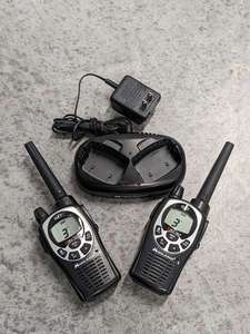 lot 70 image: Midland GXT1000 Portable Handheld Radio 2-Way Walkie-Talkie (2) & Charging Dock