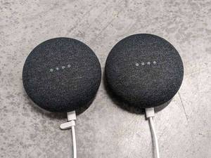 lot 111 image: Lot of 2 - Google Home Mini Smart Speaker 2nd Generation HOA