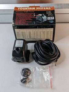 lot 120 image: Fountain Systems Water Garden Products Statuary Water Pump Hmax 4.26FT, FLmax 198 GH, AP1550