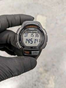 lot 153 image: Casio Illuminator Digital Watch Men Black 100M Timer 3468 WS-1000H