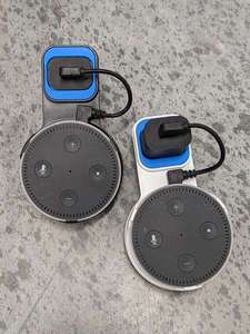 lot 155 image: Lot of 2 - Amazon Echo Dot (2nd Generation) Smart Speaker - Model RS03QR