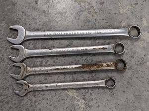 lot 225 image: Lot of 4 - Proto Combination Wrench 78, 1, 1, 1-18