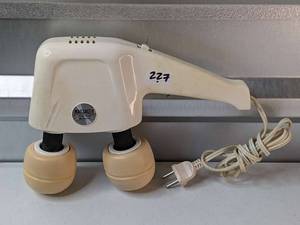lot 227 image: Vintage Hitachi HVT-350R Magic Twin Dual-Head 2 Speed Electric Vibrator Massager