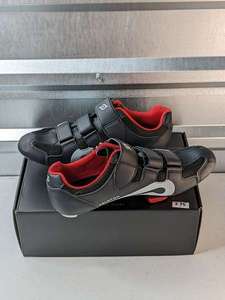 lot 235 image: Peloton Cycling Black White Cleats Bike Riding Shoes PL-SH-02 Sz EU 43
