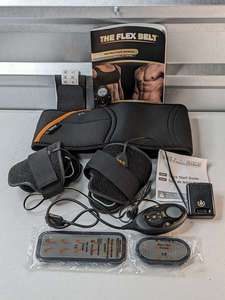 lot 262 image: The Flex Belt Electronic Abdomnial Workout Muscle Toner & The Flex Arms
