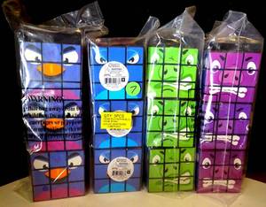 lot 7 image: HOT HEADS PUZZLE RUBIC CUBE - NEW 4 LOTS OF 3 (12 UNITS) (4X$)