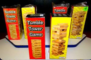 lot 9 image: NEW - TUMBLE TOWER GAME (LIKE JENGA) 6 UNITS X $