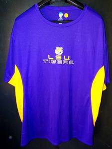 lot 36 image: NCAA LICENSED LSU TIGERS SILKSCREEN POLYESTER MENS SHIRT - SIZE XL