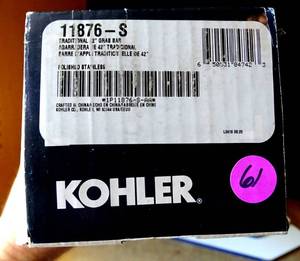 lot 61 image: NEW - Kohler K-11876-S Stainless Transitional 42 Inch Grab Bar