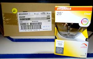 lot 66 image: NEW CASE OF 6 UNITS - Sylvania Double Life Indoor Light Bulb 25W - 25G25DLRP (6X$)