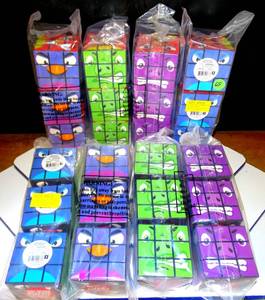 lot 69 image: HOT HEADS PUZZLE RUBIC CUBE - NEW 8 LOTS OF 3 (24 UNITS) (8X$)