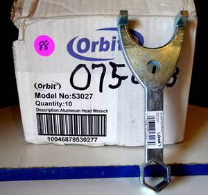 lot 88 image: NEW - BOX OF 10 - Orbit 53027 Sprinkler Head Wrench Silver (10X$)