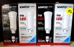 lot 92 image: $$$ - Satco S29861 9WPLVLED850DR4P 9 Watts 5000K LED Light Bulb (4X$)