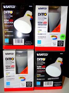 lot 99 image: Satco S9624 9.5W BR30 LED 105 Beam Spread GU24 Base 2700K Dimmable (4X$)