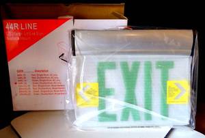 lot 136 image: $$$ - NEW DAY-BRITE MCPHILBEN ER44RL2G EXIT SIGN (GREEN)