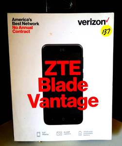 lot 137 image: NEWSEALED - Verizon ZTE Blade Vantage 16GB 4G LTE Prepaid Phone
