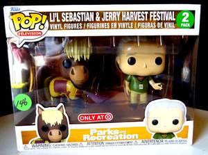 lot 146 image: NEWSEALED - FUNKO POP TV 2 PK PARKS & RECREATION - LIL SEBASTIAN & JERRY HARVEST FESTIVAL