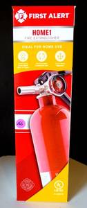 lot 166 image: First Alert HOME1 Rechargeable Standard Home Fire Extinguisher UL Rated 1-A10-BC, Red