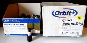 lot 167 image: NEW BOX OF 50 - Orbit 37160 12 Male Threaded X Barb Adapter SKU 67755 (50x$)