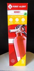 lot 188 image: First Alert HOME1 Rechargeable Standard Home Fire Extinguisher UL Rated 1-A10-BC, Red