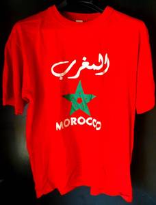 lot 239 image: AUTHENTIC T SHIRT MADE IN MORROCO - SIZE SAYS 5X, BUT MORE XLXXL HERE (WORN FOR PIC ONLY)
