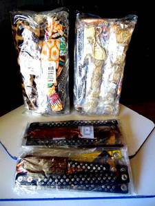 lot 264 image: NEW - 2 BAGS FILLED WITH HEADBANDS, HEAD SKULL CAPS, AND BEADED WORKS AS SHOWN (2X)