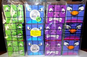 lot 278 image: HOT HEADS PUZZLE RUBIC CUBE - NEW 4 LOTS OF 3 (12 UNITS) (4X$)