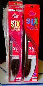 lot 285 image: NEW EVITA HAIR & BEAUTY - 100% HUMAN HAIR - SIX PIECE 14 COLOR F1B3033 (12 X$) CHECK EBAY PRICES