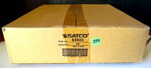 lot 294 image: NEW BOX OF 24 - Satco S3823 40W 120V Globe G16.5 Clear E12 Candelabra Base Incandescent Bulb (24X$)