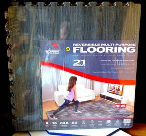 lot 258 image: NEWSEALED - NORSK REVERSIBLE MULTI-PURPOSE FLOOR MATS - COVERS 33.5 SQ FT