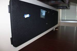 lot 43 image: Push pin Board - 78L x 16H, Mounting included must remove