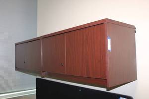 lot 58 image: (2) wall mount cabinets - 3W x 12D x 17.5H each (needs removed)