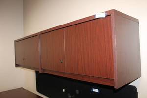lot 70 image: (2) wall mount cabinets - 3W x 12D x 17.5H each (needs removed)