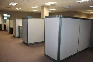 lot 5 image: 4-Sections of Cubicles by Steelcase - 8x8 walls (attached parts only-file sorters separate)