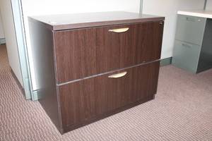 lot 84 image: Brown 2-Drawer lateral file cabinet - 3W x 22D x 29.5H