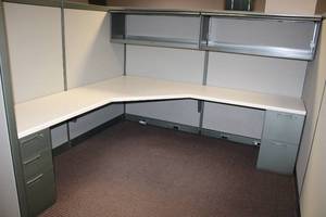 lot 80 image: 4-Sections of Cubicles by Steelcase - 8x8 walls (attached parts only-file sorters separate)