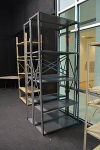 lot 87 image: (2) 5-shelf metal storage shelving - 3W x 18D x 83H