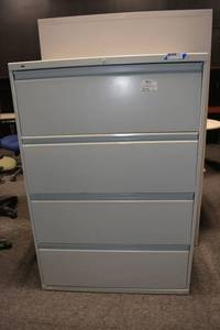 lot 107 image: 4-Drawer lateral file cabinet - 3W x 19.5D x 53H
