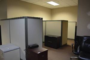 lot 30 image: 2-Sections of Cubicles by Steelcase - 8x8 walls (attached parts only-file sorters separate)