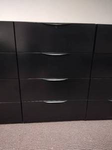 lot 34 image: Black Lateral File Cabinet - 3W x 18D x 53H