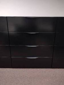 lot 35 image: Black Lateral File Cabinet - 42W x 18D x 53H