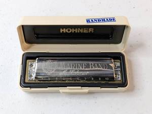 lot 21 image: Marine Band M. Hohner No. 1896 VINTAGE Harmonica - F