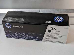 lot 57 image: Genuine HP 12A Black Original Laserjet Toner Cartridge - New