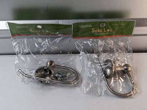 lot 187 image: Lot of 2 - Sure-Loc Single Post Paper Holder for Bathroom - NEW