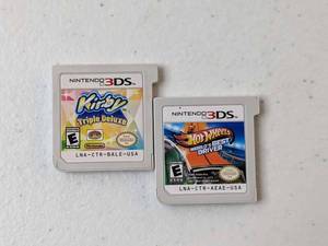 lot 200 image: Lot of 2 - Nintendo 3DS Games Kirby Triple Deluxe, Hot Wheels Worlds Best Driver