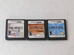 lot 251 image: Lot of 3 - Nintendo DS Games Final Fantasy IV, TouchMaster 2, Flash Focus