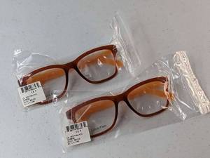 lot 271 image: Lot of 2 - CALVIN KLEIN CK5832 814 Brick EYEGLASSES 140 51-17 - NEW