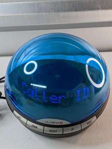 lot 287 image: Olympia Info Globe Digital Caller ID Real-Time Clock OL3000.2 Scrolling Message - No Power Supply